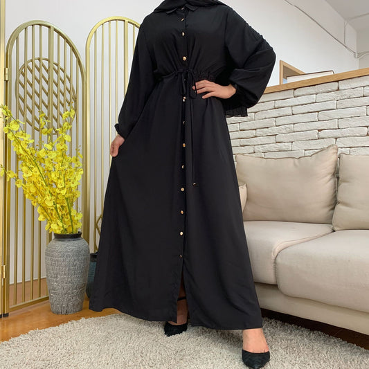 Full Button Slim Abaya