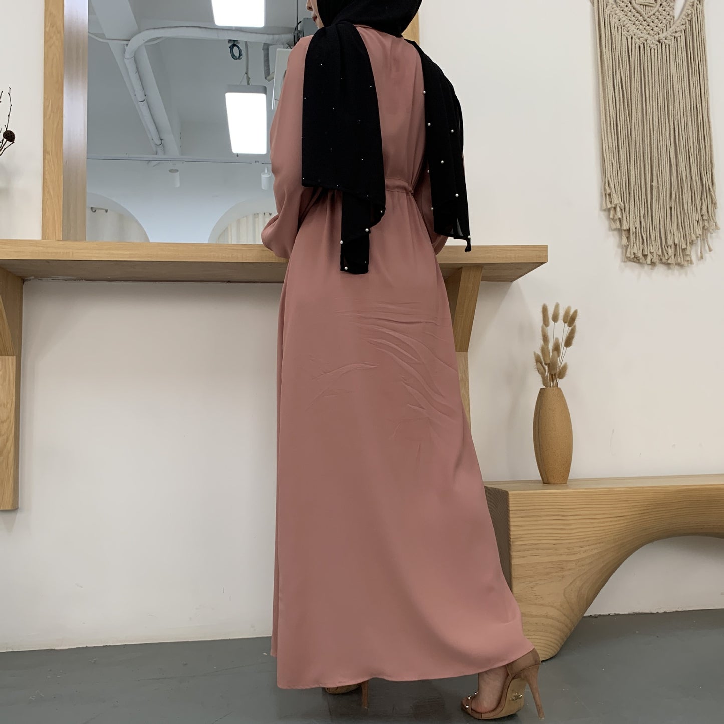 Full Button Slim Abaya