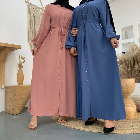 Full Button Slim Abaya