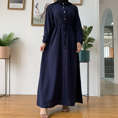 Full Button Slim Abaya