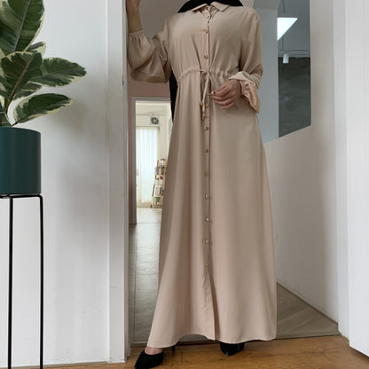 Full Button Slim Abaya