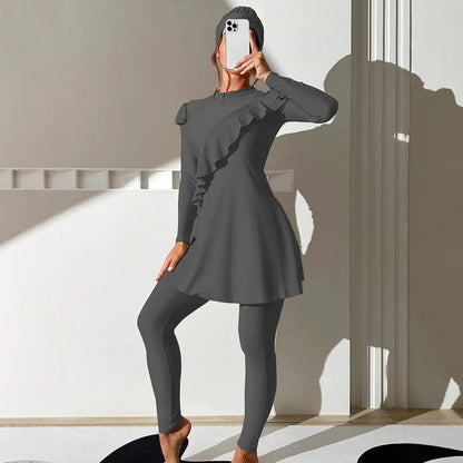Long Swimming Three-piece Set