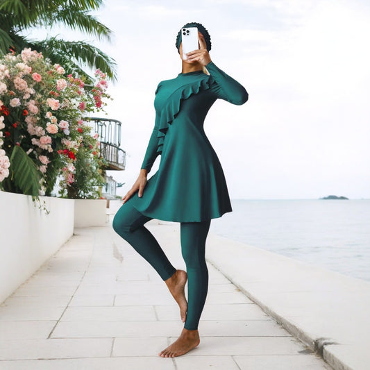 Long Swimming Three-piece Set