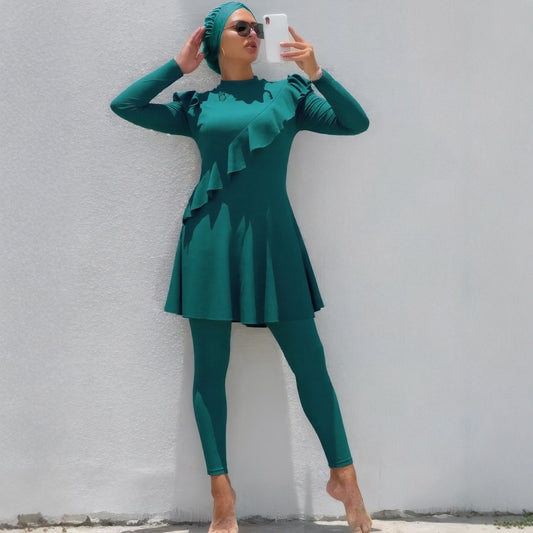 Long Swimming Three-piece Set
