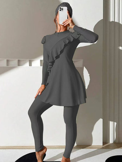 Long Swimming Three-piece Set